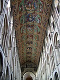 The Nave
This is 248ft (76m) long built by the Normans and with a Victorian painted ceiling
