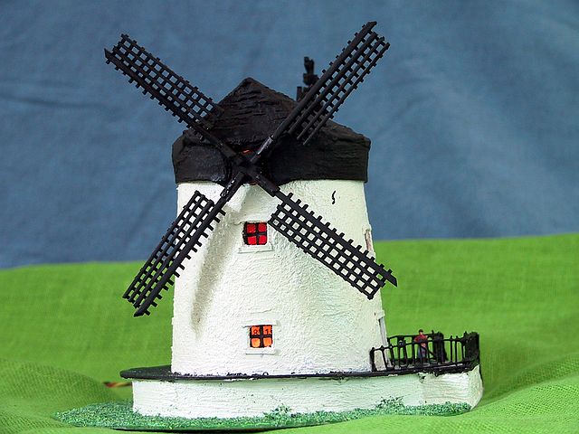 Front View
Front view of windmill showing illumination and sails stationary