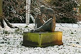 Sculpture, Jesus College  Snowy Cambridge, January 2004 