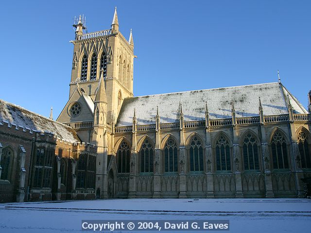 Chapel, St John's College  Snowy Cambridge, January 2004 