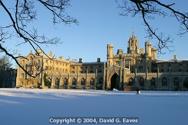 St John's College  Snowy Cambridge, January 2004 