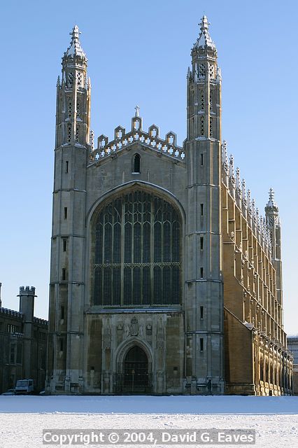 King's College Chapel Snowy Cambridge, January 2004 