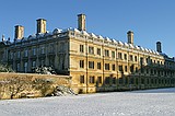 Clare College Viewed from King's - Snowy Cambridge, January 2004 