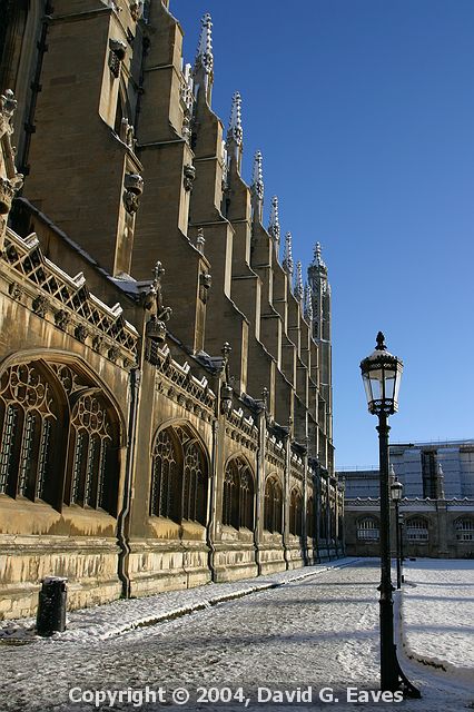 King's College Chapel Snowy Cambridge, January 2004 