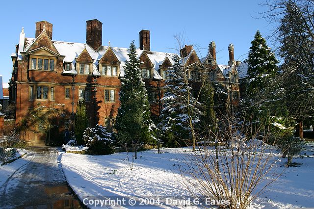 Pembroke College  Snowy Cambridge, January 2004 