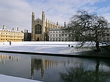 King's College Chapel Looking across the river - Snowy Cambridge, January 2004 