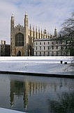 King's College Chapel Looking across the river - Snowy Cambridge, January 2004 