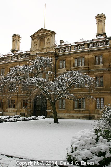 Clare College  Snowy Cambridge, January 2004 