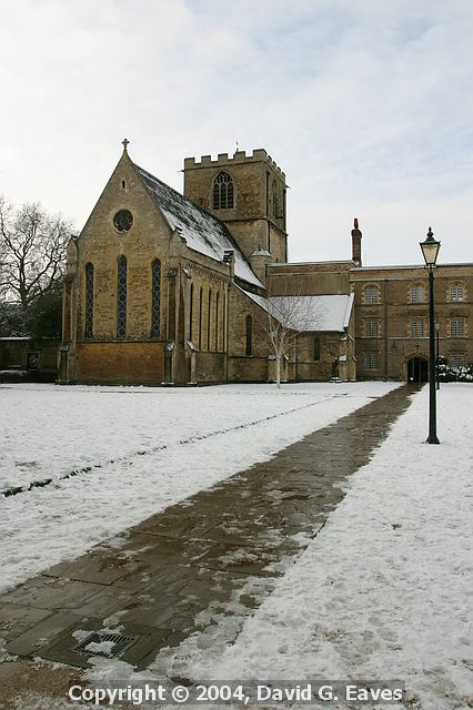 Chapel Court, Jesus College  Snowy Cambridge, January 2004 